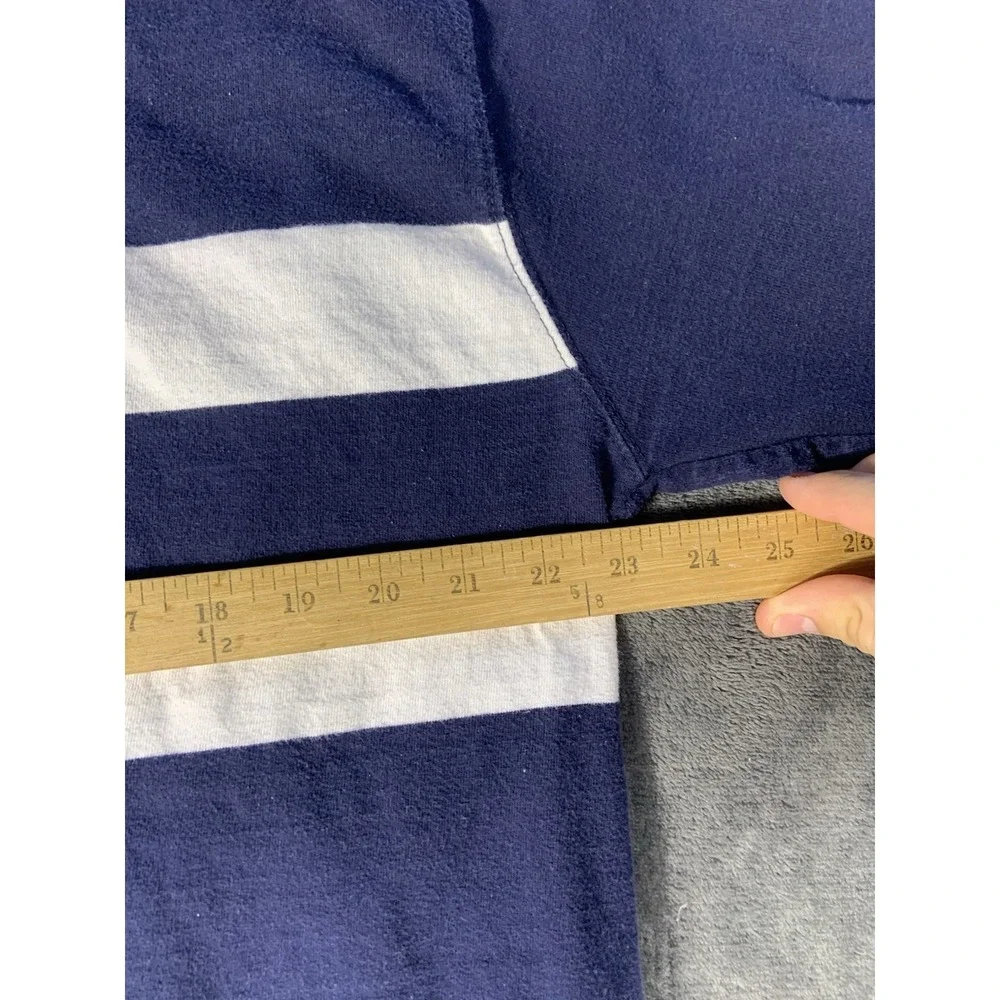 Vtg Chaps Ralph Lauren Rugby Navy Blue/White Long Sleeve Shirt Men's Size XL